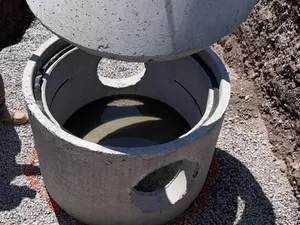 Catch basin and manhole installation on an IR Campbell site