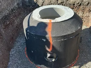 Catch basin and manhole installation on an IR Campbell site