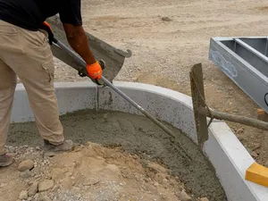 Curb installation on an IR Campbell site