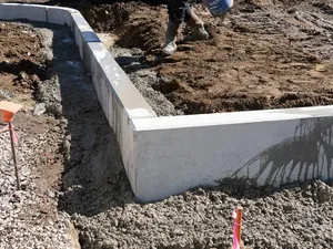 Curb installation on an IR Campbell site