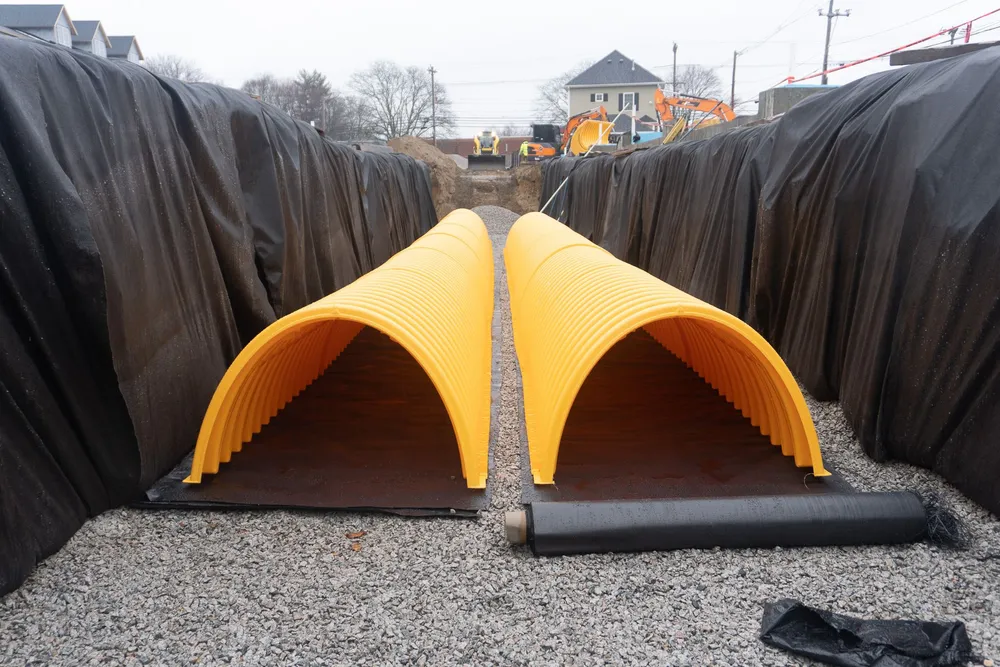 Stormwater chamber installation