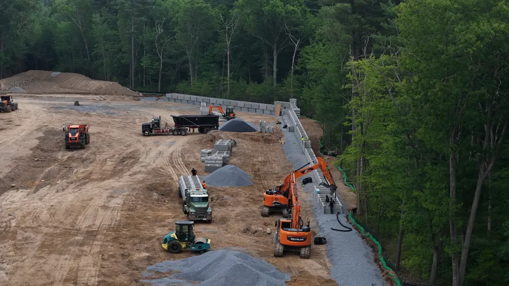 Retaining wall construction