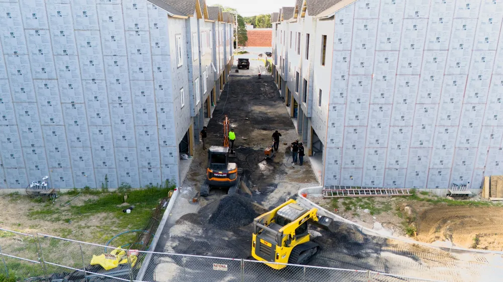 Fine grading and paving prep